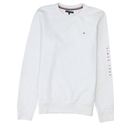 Tommy Hilfiger Men's White Crew Neck Sweatshirt Size L