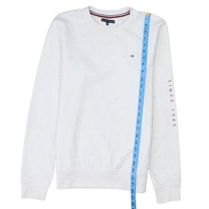 Tommy Hilfiger Men's White Crew Neck Sweatshirt Size L