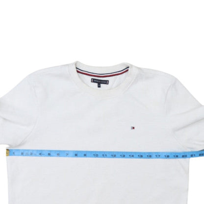 Tommy Hilfiger Men's White Crew Neck Sweatshirt Size L
