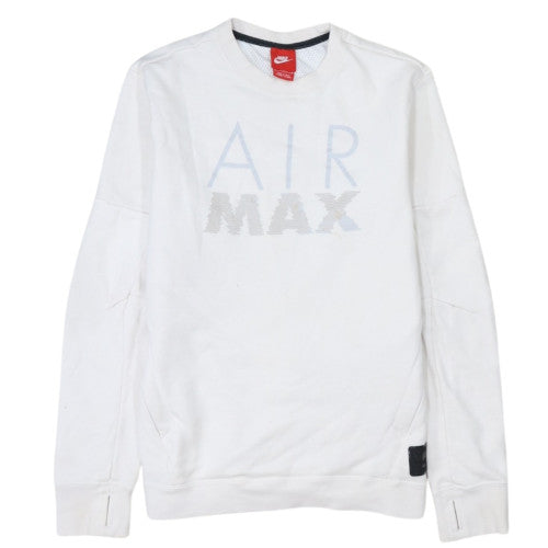 Nike Mens White Air Max Crew Neck Sweatshirt Size M