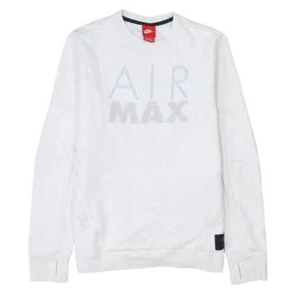 Nike Mens White Air Max Crew Neck Sweatshirt Size M