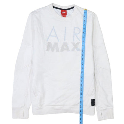 Nike Mens White Air Max Crew Neck Sweatshirt Size M