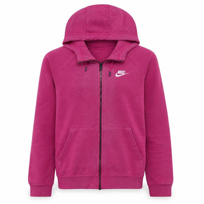 Nike Womens Pink Full Zip Hoodie XS Cotton Blend Casual