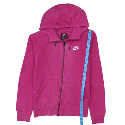 Nike Womens Pink Full Zip Hoodie XS Cotton Blend Casual