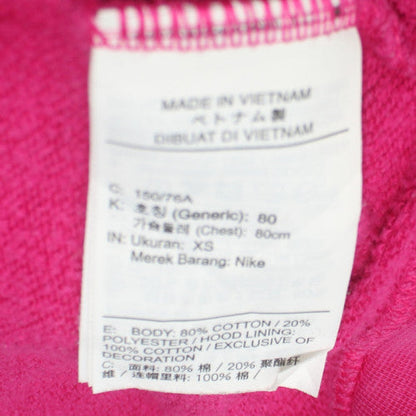 Nike Womens Pink Full Zip Hoodie XS Cotton Blend Casual