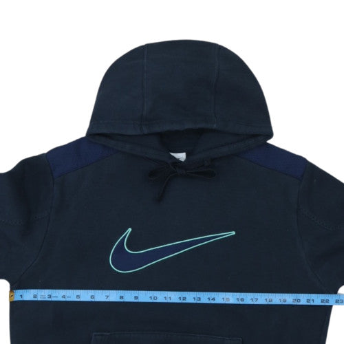 Nike Men's Blue Pullover Hoodie M Logo Fleece Sportswear