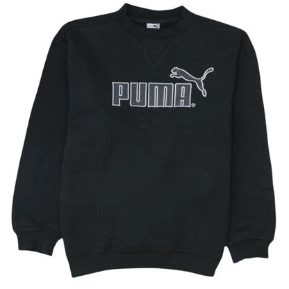 Puma Womens Black Size 16 Logo Pullover Sweatshirt