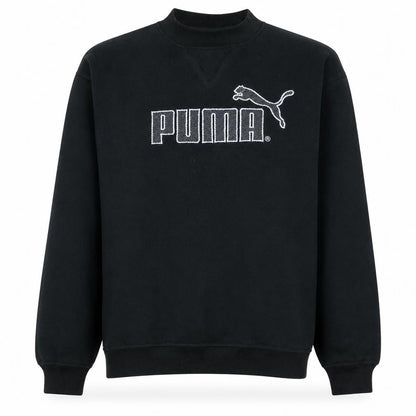 Puma Womens Black Size 16 Logo Pullover Sweatshirt
