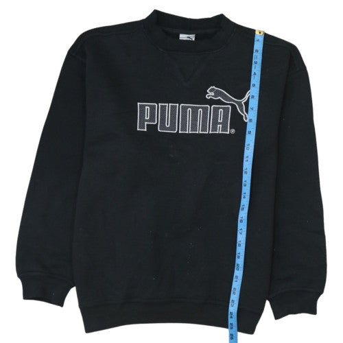 Puma Womens Black Size 16 Logo Pullover Sweatshirt