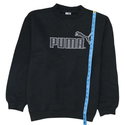 Puma Womens Black Size 16 Logo Pullover Sweatshirt