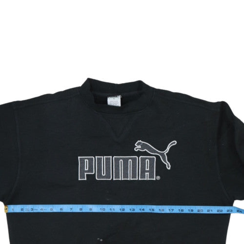 Puma Womens Black Size 16 Logo Pullover Sweatshirt