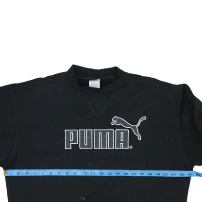Puma Womens Black Size 16 Logo Pullover Sweatshirt