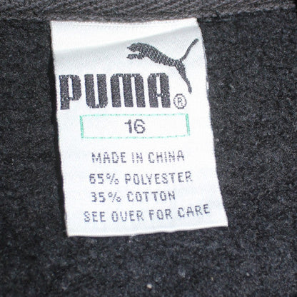 Puma Womens Black Size 16 Logo Pullover Sweatshirt