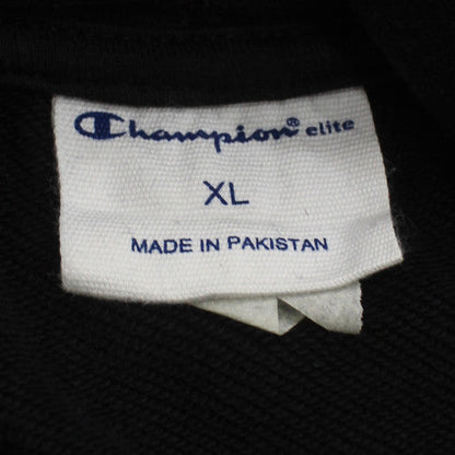 Champion Elite Men's Black XL Pullover Hoodie Cotton Blend