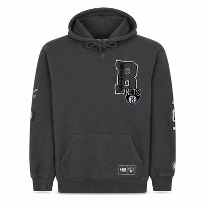 NBA Brooklyn Nets Men's Black Pullover Hoodie Medium Fleece
