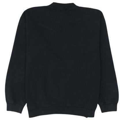 Disney Fashion Womens Black EuroDisney Embroidered Sweatshirt Size L