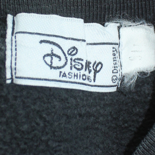 Disney Fashion Womens Black EuroDisney Embroidered Sweatshirt Size L