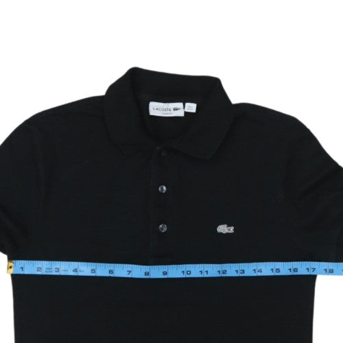 Lacoste Mens Black Slim Fit Polo Shirt XS Cotton Blend