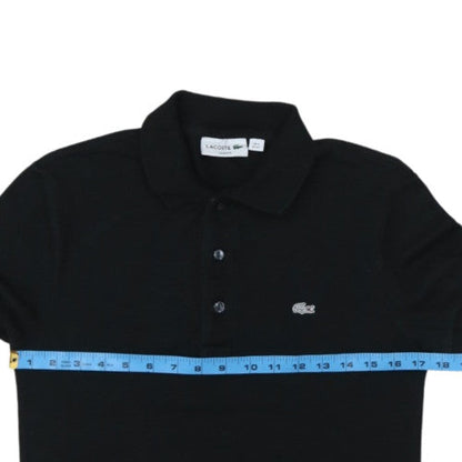 Lacoste Mens Black Slim Fit Polo Shirt XS Cotton Blend