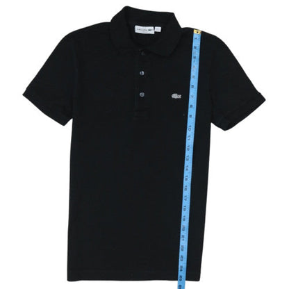 Lacoste Mens Black Slim Fit Polo Shirt XS Cotton Blend