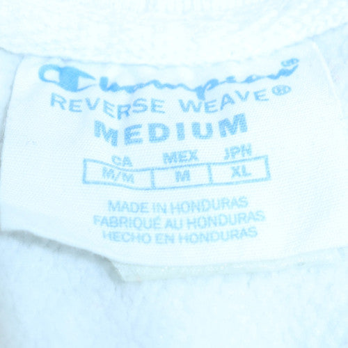 Champion Womens White Reverse Weave Pullover Hoodie Medium