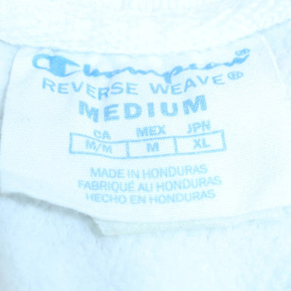 Champion Womens White Reverse Weave Pullover Hoodie Medium