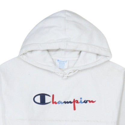 Champion Womens White Reverse Weave Pullover Hoodie Medium
