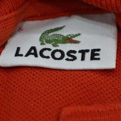 Lacoste Men's Orange Cotton Polo Shirt Size L Short Sleeve Classic