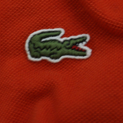 Lacoste Men's Orange Cotton Polo Shirt Size L Short Sleeve Classic