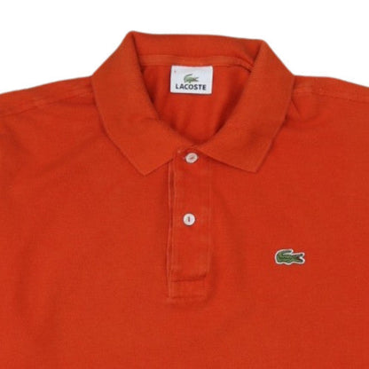 Lacoste Men's Orange Cotton Polo Shirt Size L Short Sleeve Classic