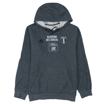 Adidas Men Grey Pullover Hoodie M Sports Graphic Fleece