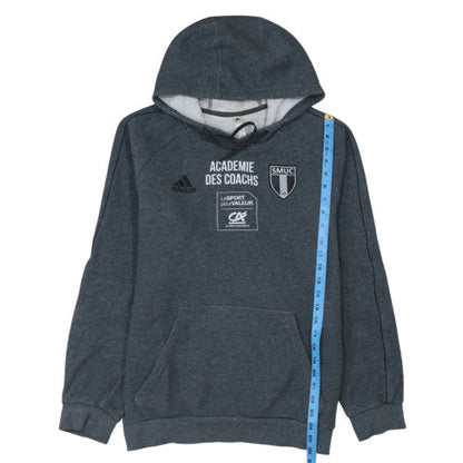 Adidas Men Grey Pullover Hoodie M Sports Graphic Fleece
