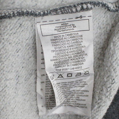 Adidas Men Grey Pullover Hoodie M Sports Graphic Fleece