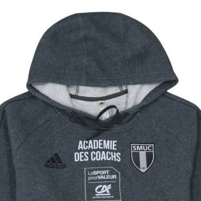 Adidas Men Grey Pullover Hoodie M Sports Graphic Fleece