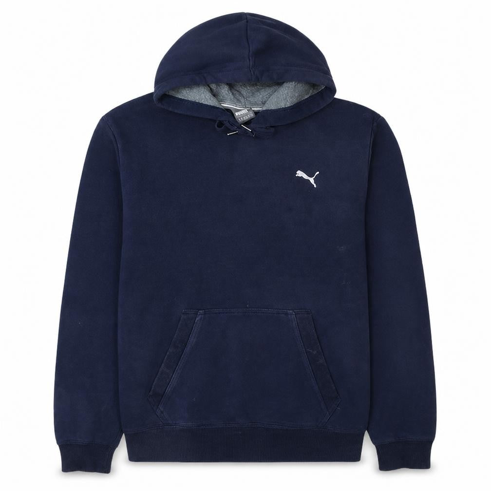 Puma Men's Blue XL Pullover Hoodie with Logo