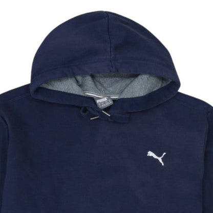 Puma Men's Blue XL Pullover Hoodie with Logo