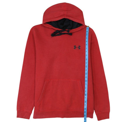 Under Armour Womens Red Fleece Hoodie Size Large ColdGear Fitted