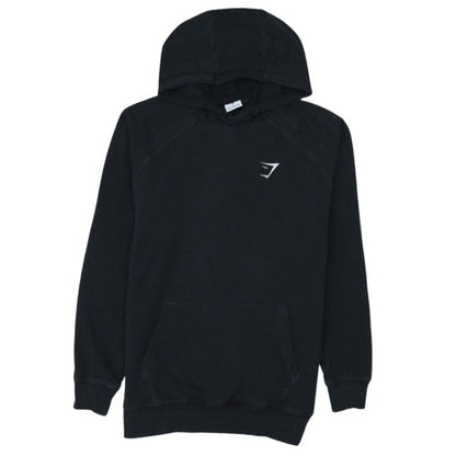 Gymshark Men's Black Pullover Hoodie M Regular Fit Fleece Logo