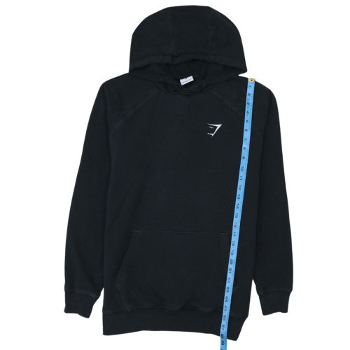 Gymshark Men's Black Pullover Hoodie M Regular Fit Fleece Logo