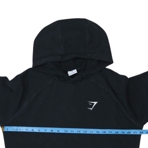 Gymshark Men's Black Pullover Hoodie M Regular Fit Fleece Logo