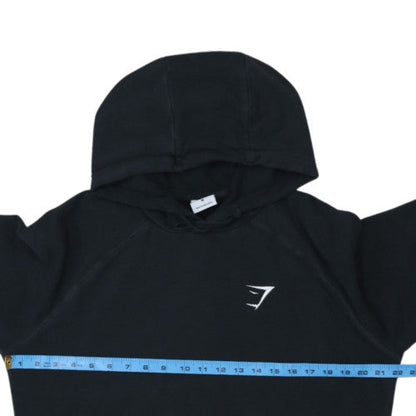 Gymshark Men's Black Pullover Hoodie M Regular Fit Fleece Logo