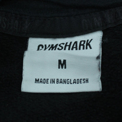 Gymshark Men's Black Pullover Hoodie M Regular Fit Fleece Logo