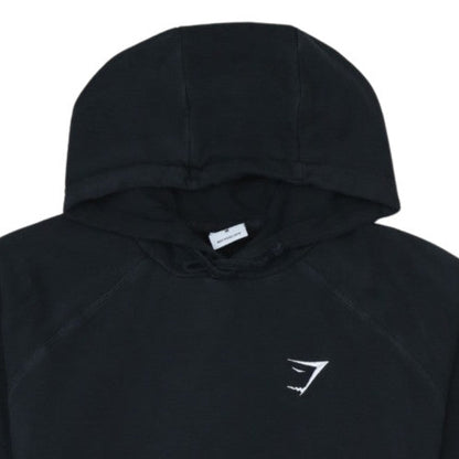 Gymshark Men's Black Pullover Hoodie M Regular Fit Fleece Logo