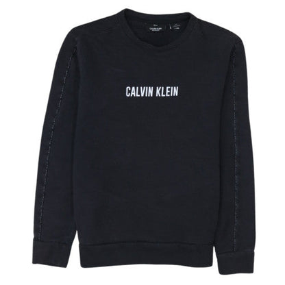 Calvin Klein Men’s Black Crew Neck Logo Sweatshirt Size M