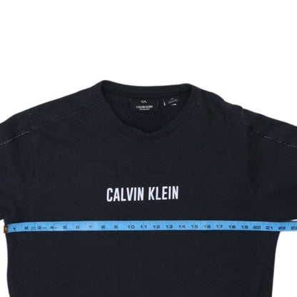 Calvin Klein Men’s Black Crew Neck Logo Sweatshirt Size M