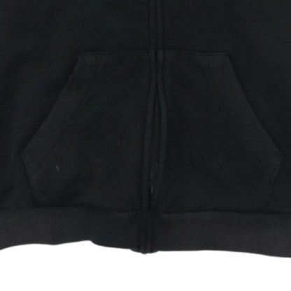 Adidas Women's Black Full Zip Hoodie L 16-18 Classic 3-Stripes
