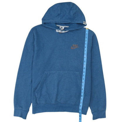 Nike Women's Blue Pullover Hoodie Size M Cotton Blend Sweatshirt