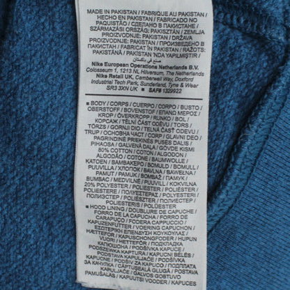 Nike Women's Blue Pullover Hoodie Size M Cotton Blend Sweatshirt