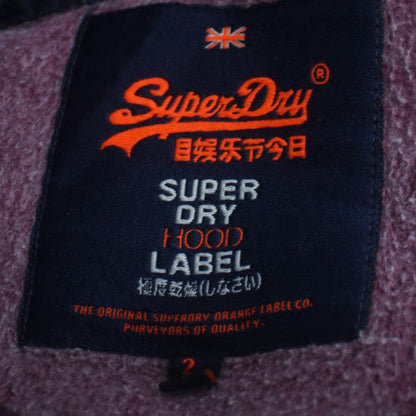 Superdry Men's Purple Pullover Hoodie M Fleece Graphic Logo
