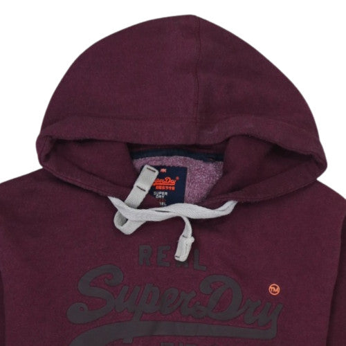 Superdry Men's Purple Pullover Hoodie M Fleece Graphic Logo